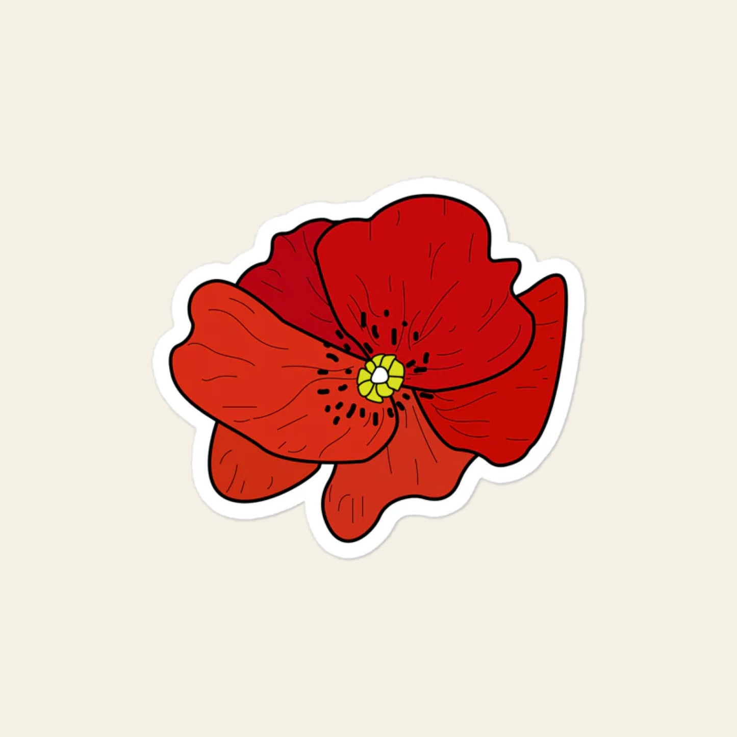 Poppy Flower stickers