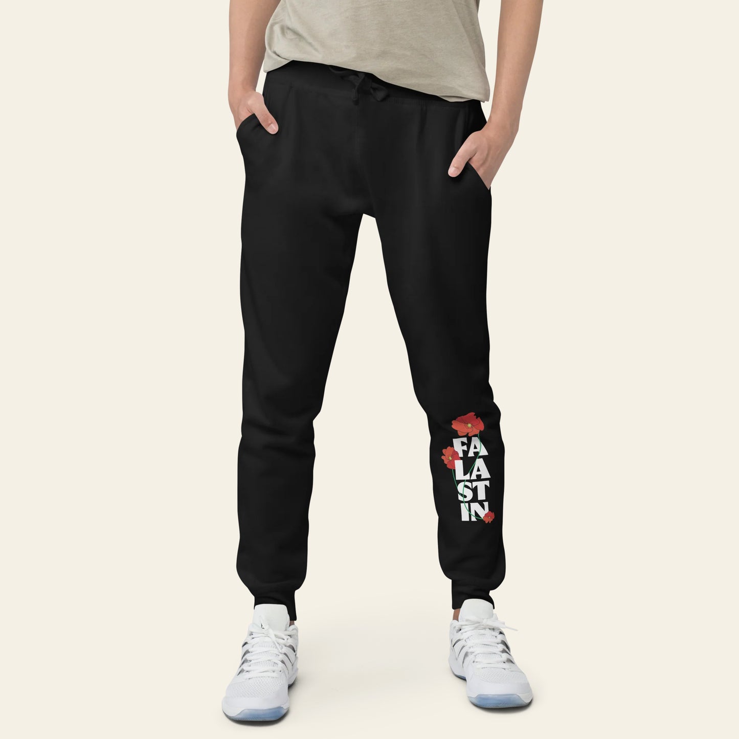 Falastin Poppy fleece sweatpants (Unisex)