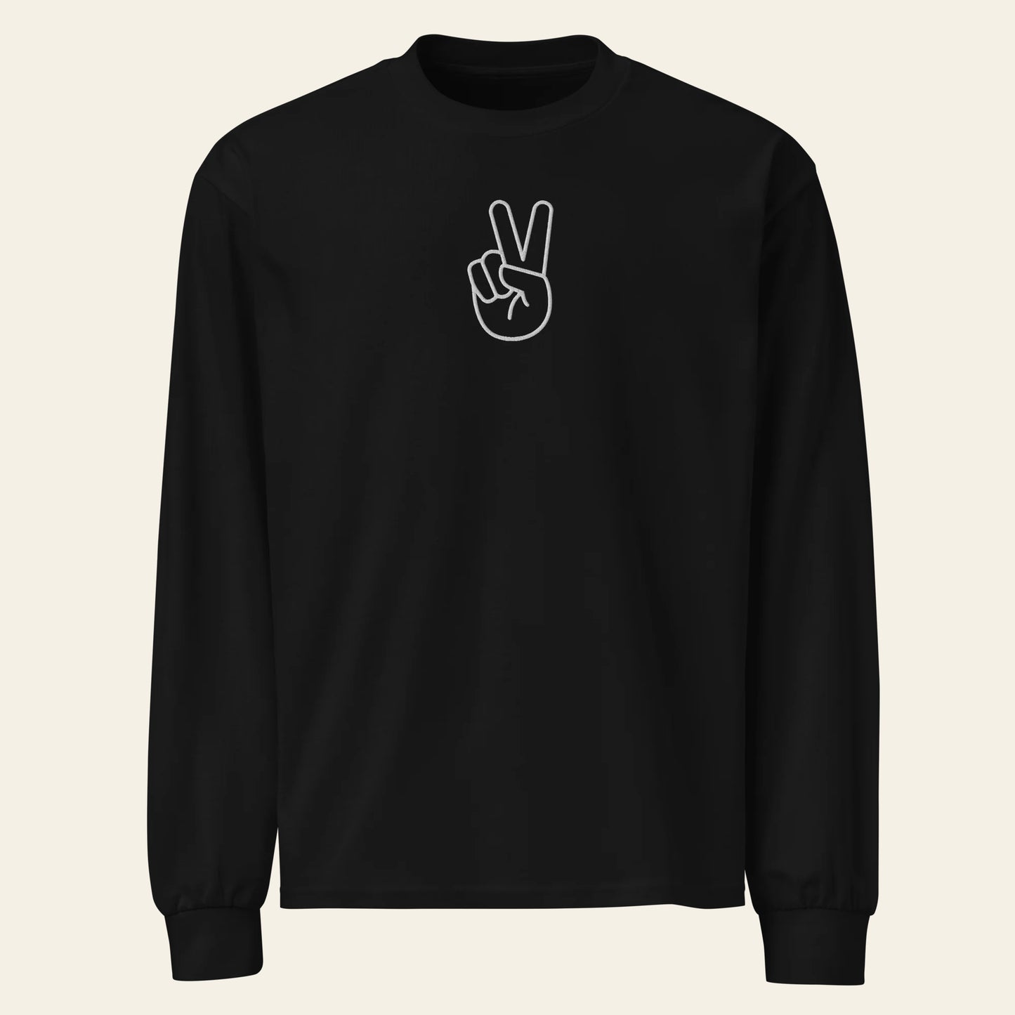 Peace Embroidered long sleeve shirt