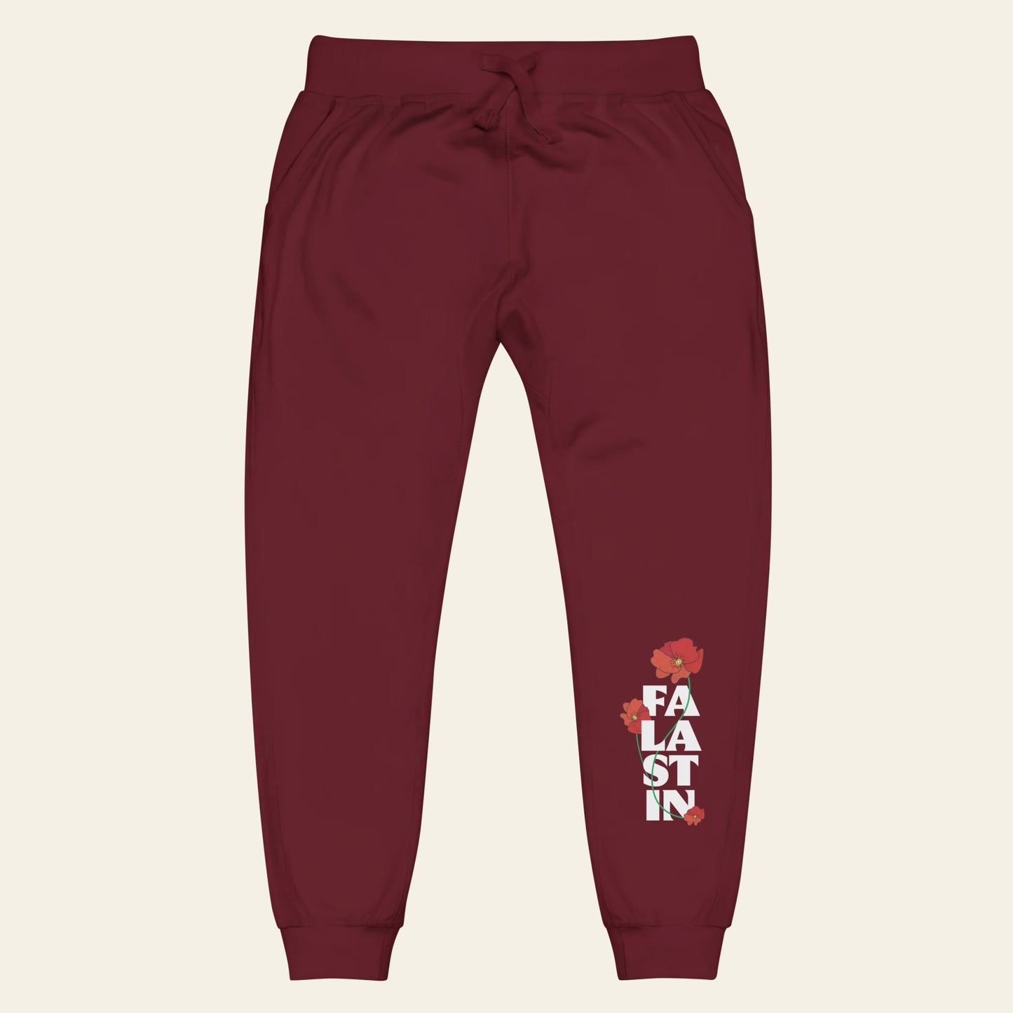 Falastin Poppy fleece sweatpants (Unisex)