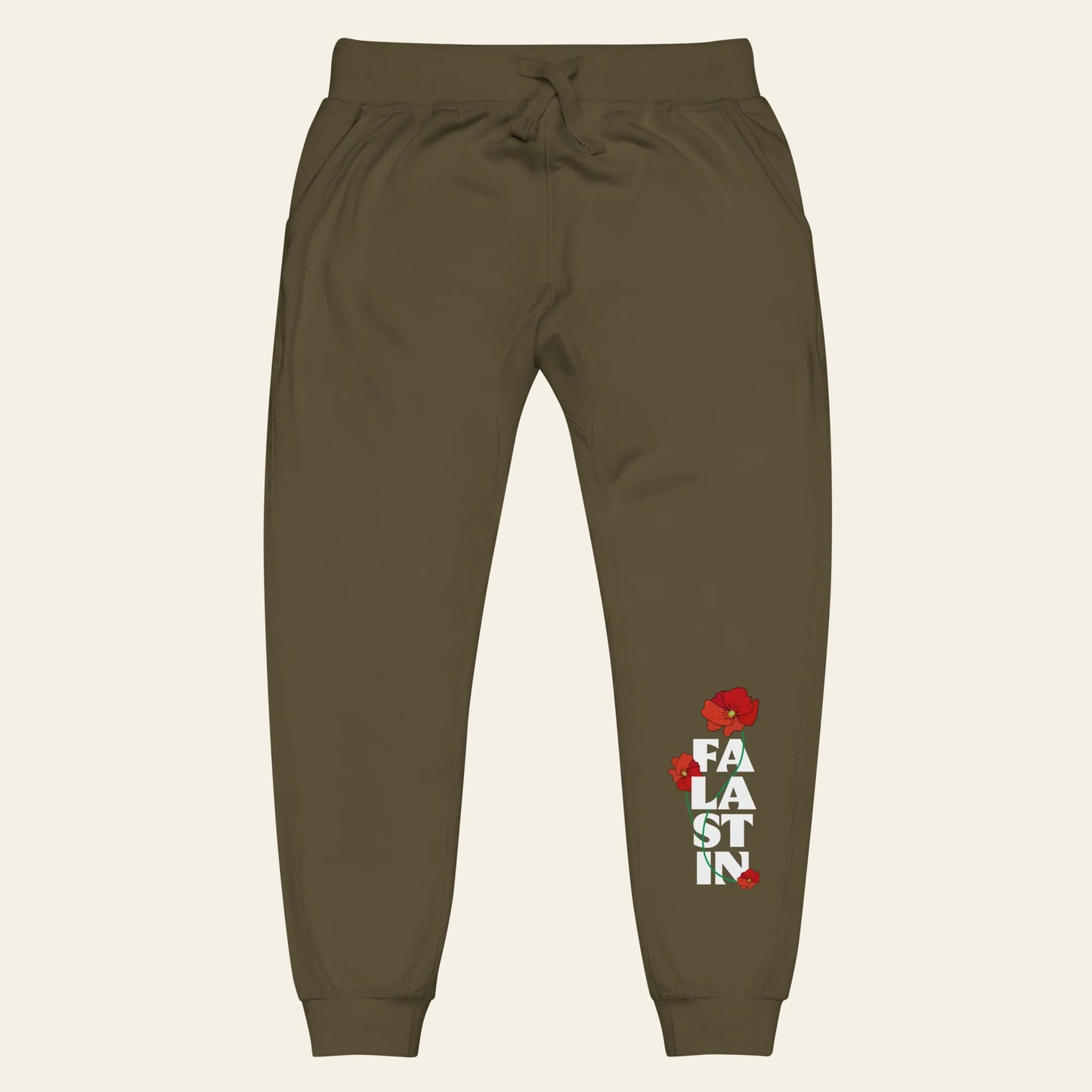 Falastin Poppy fleece sweatpants (Unisex)